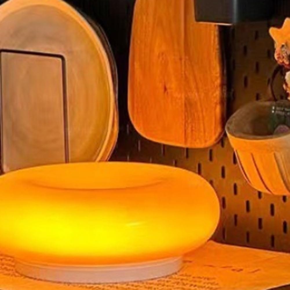 Lampe Donuts Orange LED Tactile Ø30 cm – Verre Design – Image 3