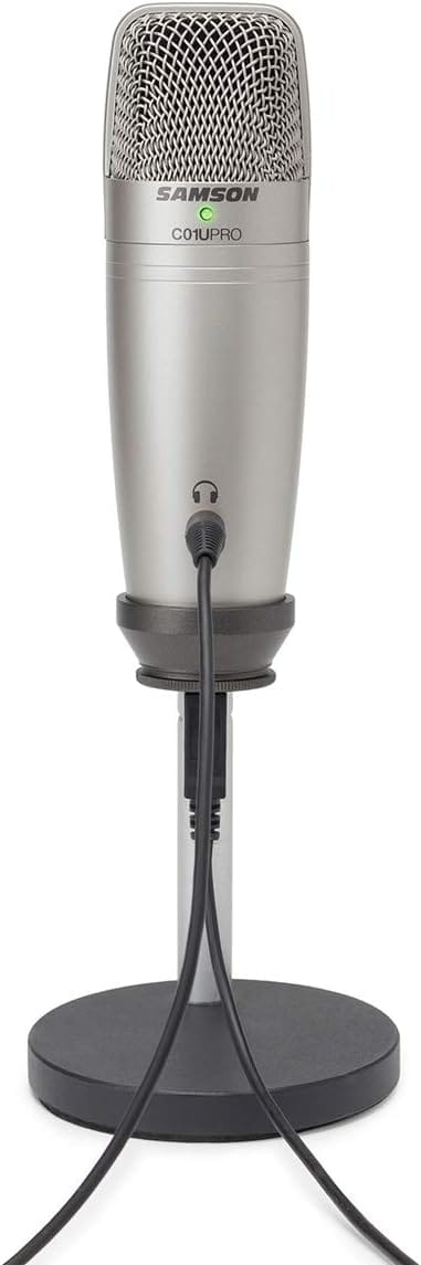 pack podcasting samson c01u pro micro usb, casque studio & Étui