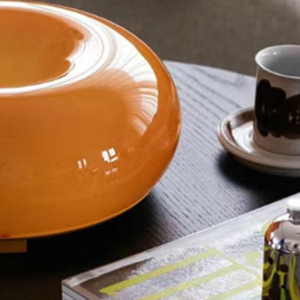 Lampe Donuts Orange LED Tactile Ø30 cm – Verre Design – Image 2