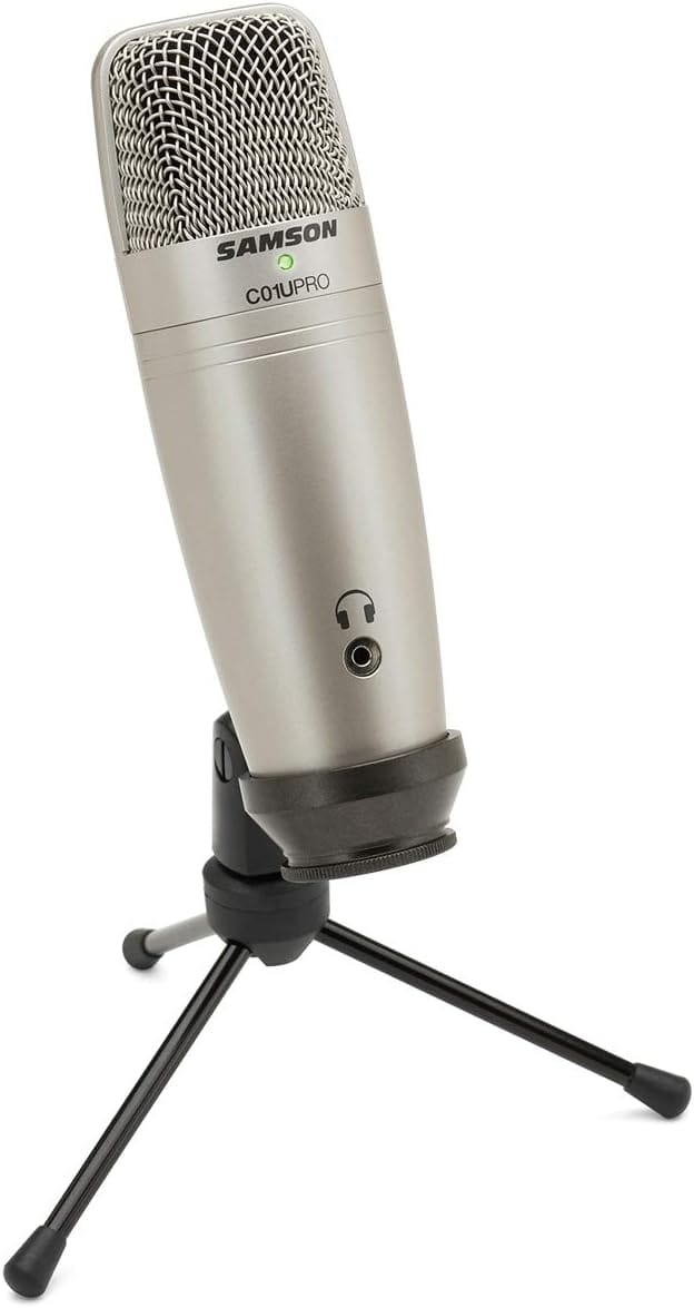 pack podcasting samson c01u pro micro usb, casque studio & Étui