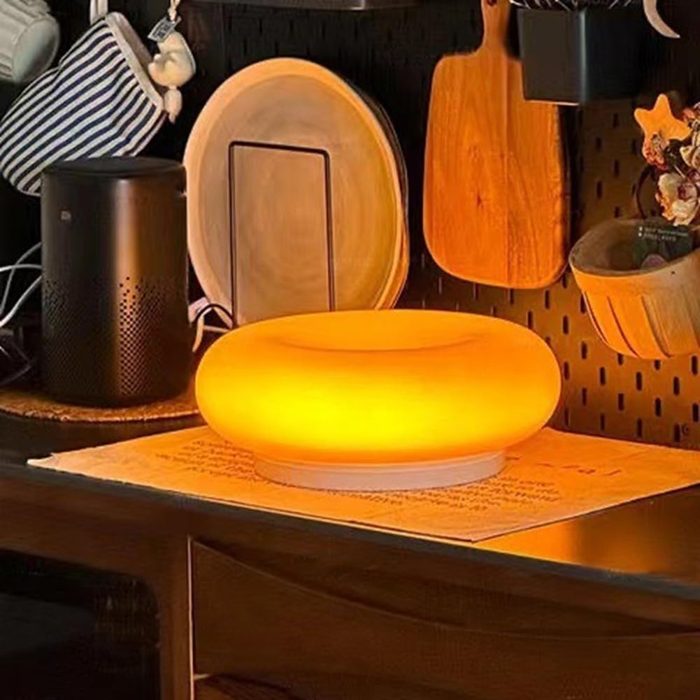 Lampe Donuts Orange LED Tactile Ø30 cm – Verre Design – Image 6