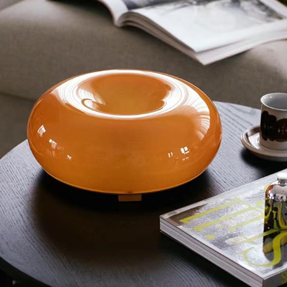 Lampe Donuts Orange LED Tactile Ø30 cm – Verre Design – Image 5