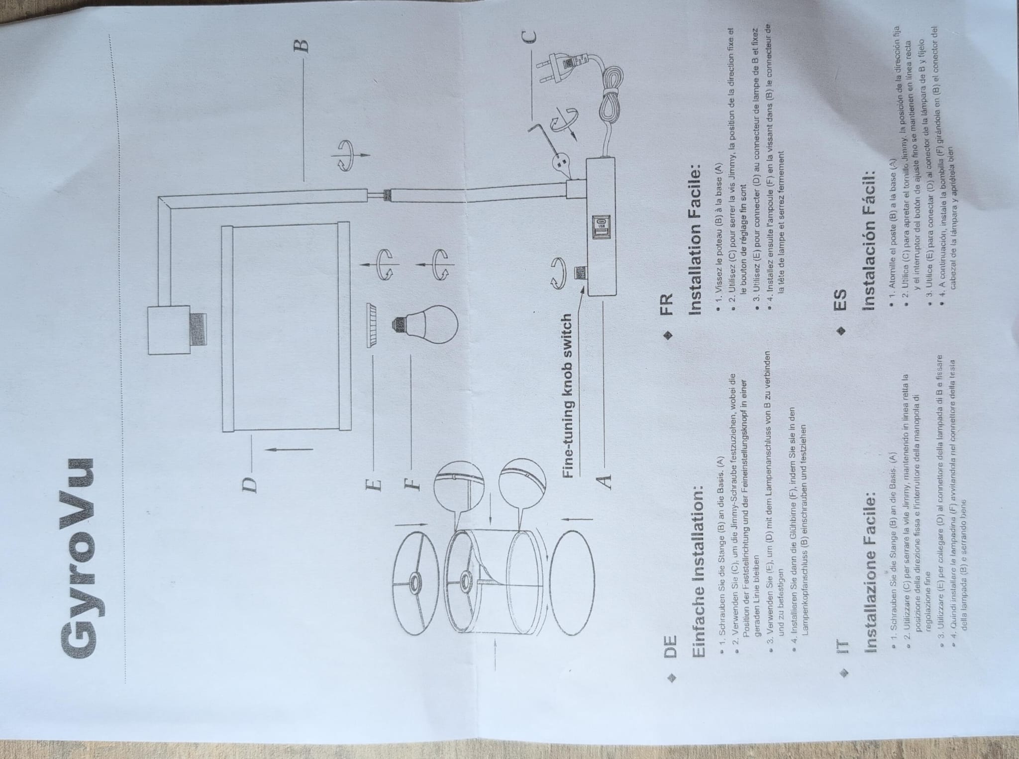 Lampe à Poser Dorée Dimmable E27 avec USB-A & USB-C – Image 8