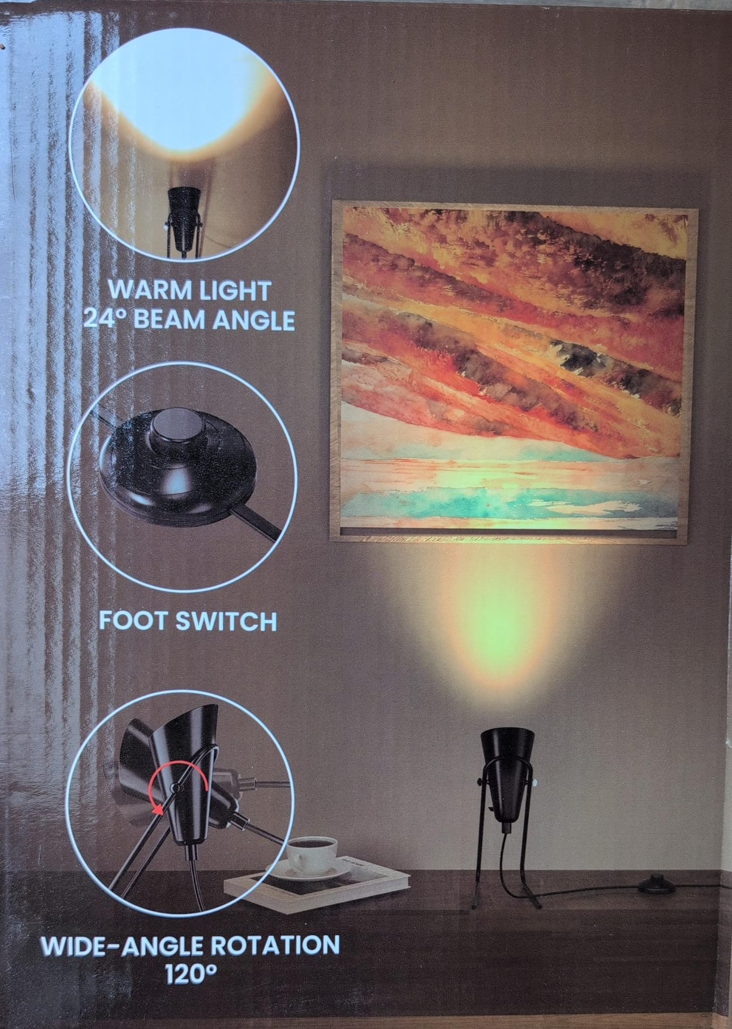 Lampe spot noire orientable 6W 3000K avec interrupteur – Image 12