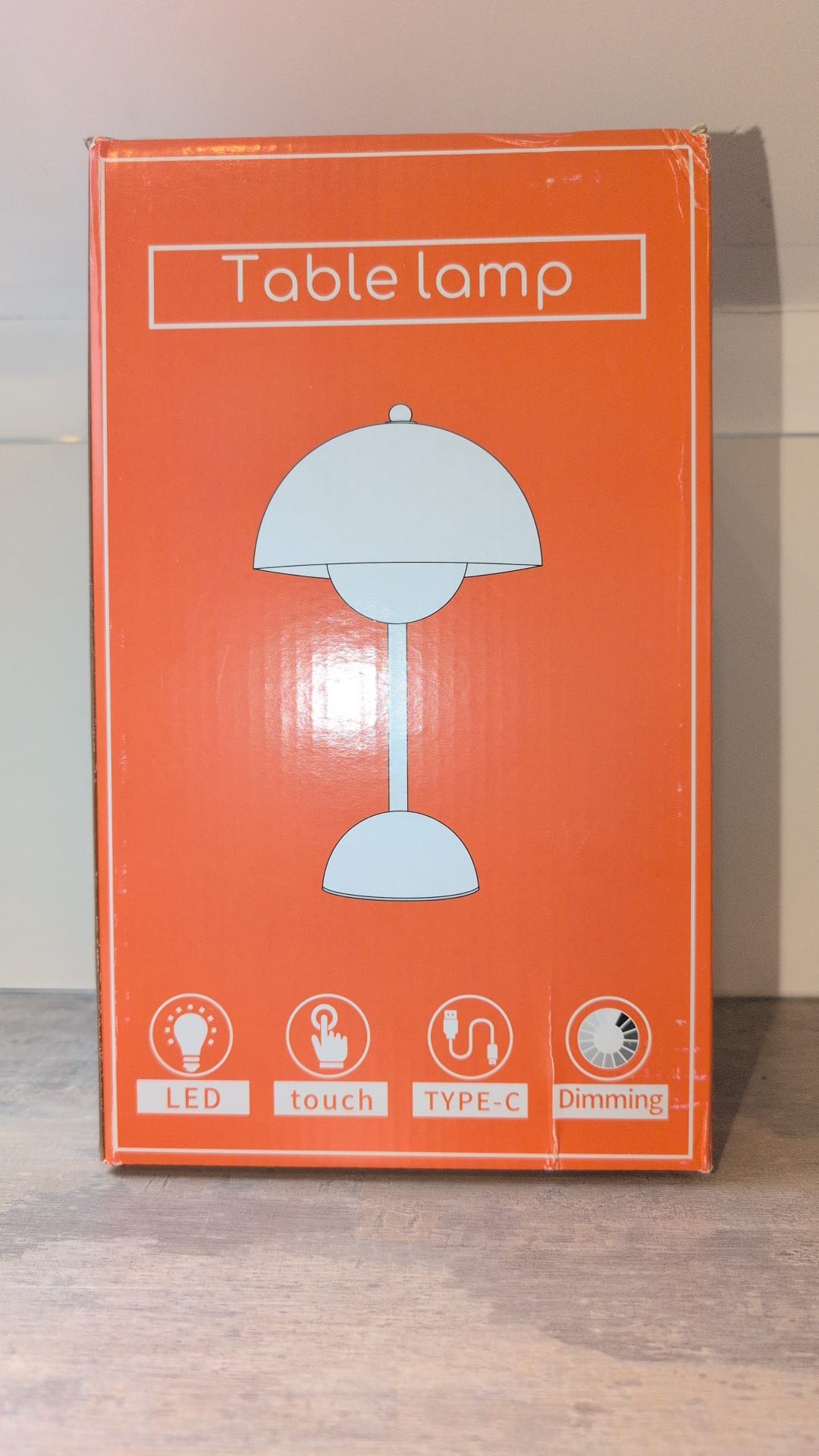 Emballage lampe champignon LED tactile rechargeable USB-C
