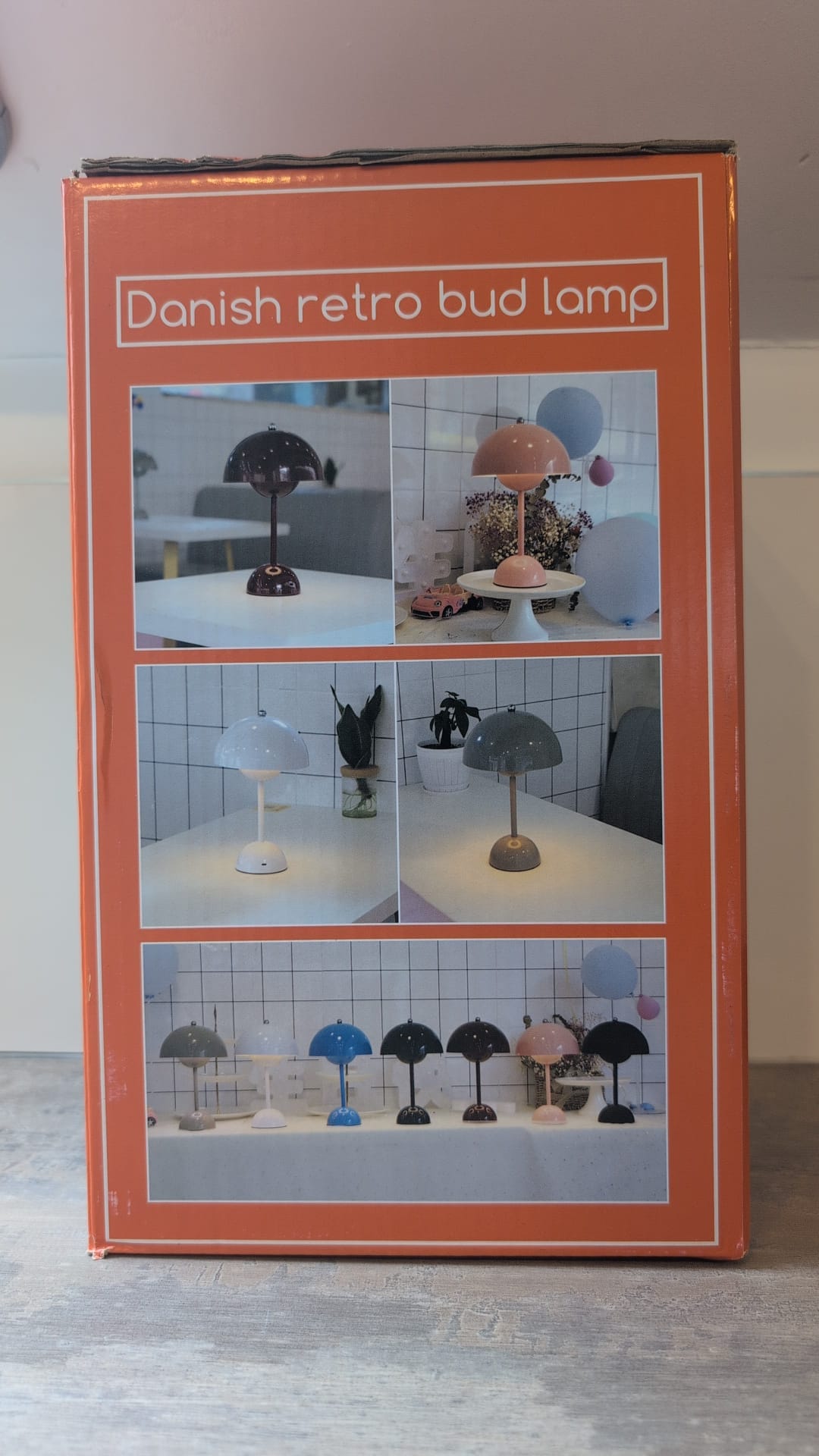 Emballage lampe de table rétro danoise et coloris disponibles
